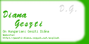 diana geszti business card
